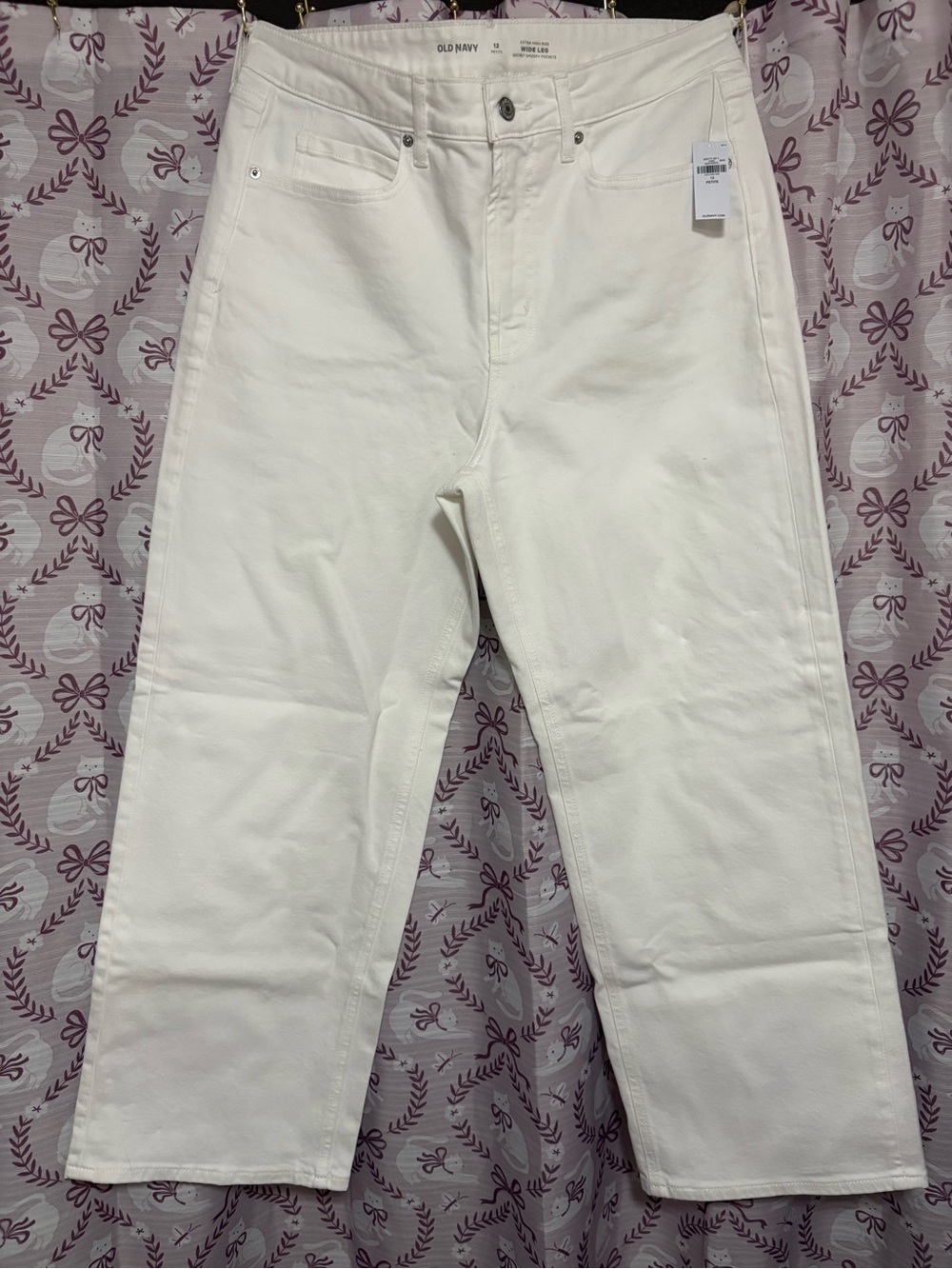 Old Navy White Wide-Leg Jeans